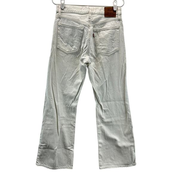 Levi's Baggy Bootcut Jeans Premium Denim White 27 - Picture 3 of 16